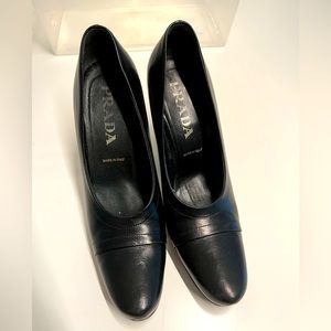 Black Prada heels